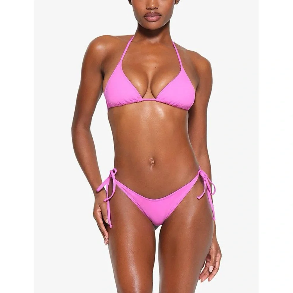 SKIMS Pink Triangle String Bikini Top only xs